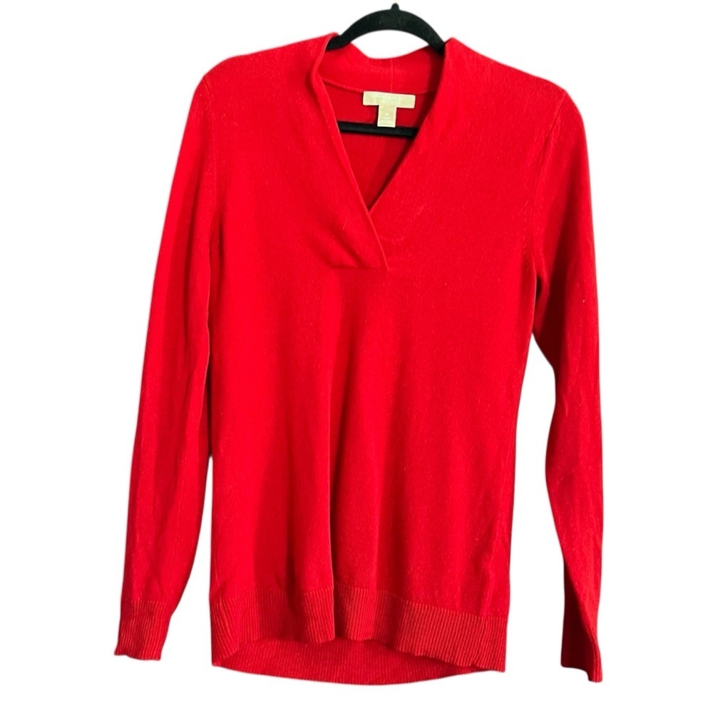 Banana Republic Women’s Wool Cashmere Sweater Red V Neck size M